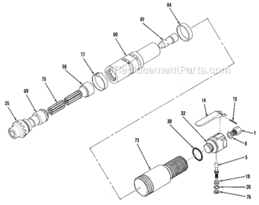 Part Location Diagram of NP123898 Chicago Pneumatic Bushing-air Inlet (m16 X Nptf